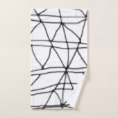 Dunkelgrau-Weiß-Abstrakt-Badehandtuch-Set Badhandtuch Set (Handtuch)