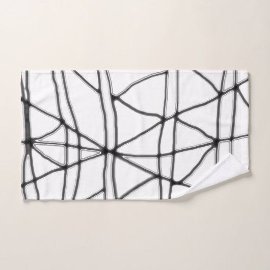Dunkelgrau-Weiß-Abstrakt-Badehandtuch-Set Badhandtuch Set (Handtuch)