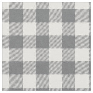 Dunkelgrau-weiß kariert Gingham Stoff