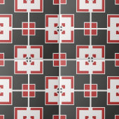 Dunkelgrau Weiß und Rot Moderne geometrische Mosai Fliese