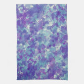 Dunkelgraublau lila Abstrakter Pinselstrich  Geschirrtuch (Vertikal)