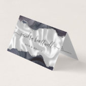 Dunkelgraue Achat-Silber-Glitter-Luxus Visitenkarten (Vorderseite)