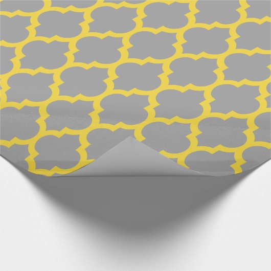 Dunkelgraue Ananas Gelb Marokkaner #4 Geschenkpapier (Ecke)