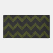 Dunkelgraue Armee grün Vintag Zickzack Schreibtischunterlage (Vorderseite)