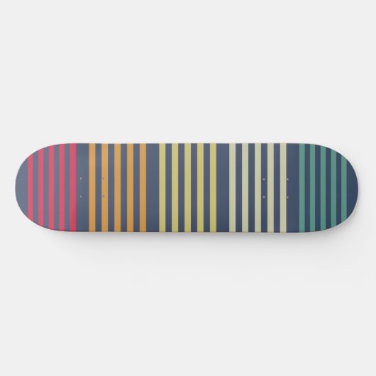Dunkelgraue farbige Retrostreifen Skateboard (Horizontal)