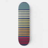 Dunkelgraue farbige Retrostreifen Skateboard (Vorderseite)