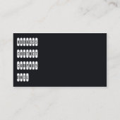 Dunkelgraue, farbige Visitenkarte mit Muskelwagen (Rückseite)