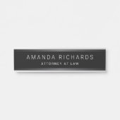 Dunkelgraue Farbverlaufsgrenzen Name und Titel sch Türschild (Vorderseite )