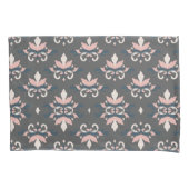 Dunkelgraue Flora Elegance Pillowcase Kissenbezug (Vorderseite)