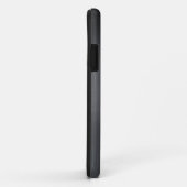 Dunkelgraue, gebürstete Aluminum-Metal-Look-Monogr Case-Mate iPhone Hülle (Hinten/Rechts)