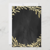 Dunkelgraue Gold-Blätter islamische muslimische Ho Einladung (Rückseite)
