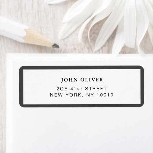 Dunkelgraue Grenze Formelle Rücksendeadresse (Insitu)