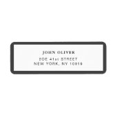 Dunkelgraue Grenze Formelle Rücksendeadresse (Vorne)