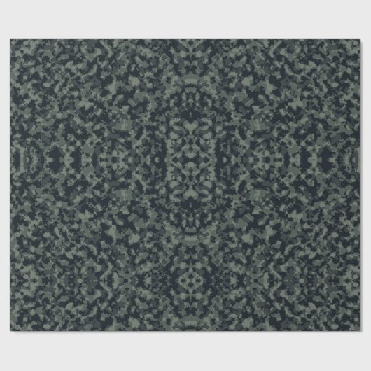 Dunkelgraue, grüne und schwarze Schatten Geschenkpapier (Flach)