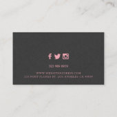 Dunkelgraue Imitate im Hintergrund Visitenkarte (Rückseite)