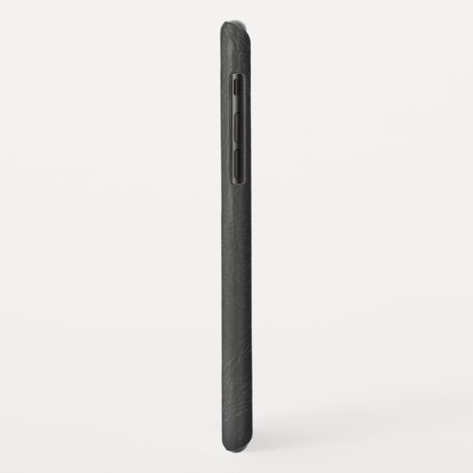 Dunkelgraue Imitate Ledertextur Case-Mate iPhone Hülle (Hinten/Links)