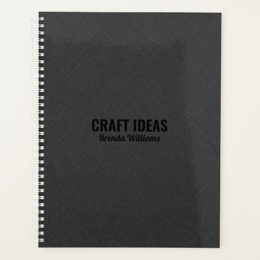 Dunkelgraue Imitate Leinenstruktur Planer (Vorderseite)