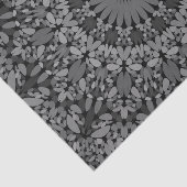 Dunkelgraue Kies-Mandala Seidenpapier (Ausschnitt)