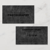 Dunkelgraue Lederfotografie Visitenkarte (Vorne/Hinten)