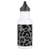 Dunkelgraue Leopard-Tierdrucke; Chalkboard-Look Trinkflasche (Rechts)