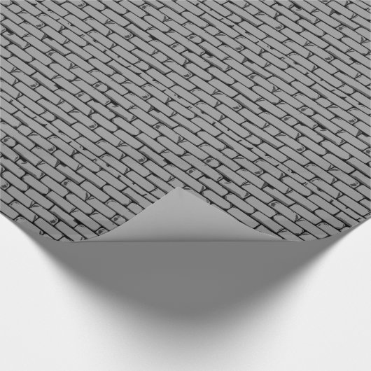 Dunkelgraue Mauer Geschenkpapier (Ecke)