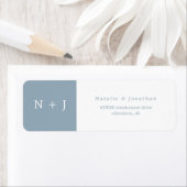 dunkelgraue minimalistische Bräutigam-Initialen (Insitu)