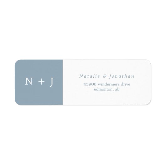 dunkelgraue minimalistische Bräutigam-Initialen (Vorne)