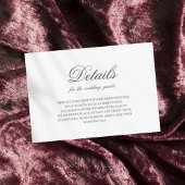 Dunkelgraue, minimalistische Schriftart-Hochzeit Begleitkarte