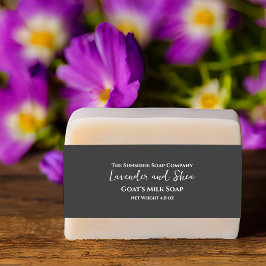 Dunkelgraue Minimalistische Seifenbauchband Einladungsbanderole