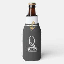 Dunkelgraue Mit Monogramm Flasche Cooler Flaschenkühler