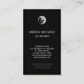 Dunkelgraue Monogram-Visitenkarte Visitenkarte (Rückseite)