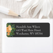 Dunkelgraue Peach Wedding Modern Floral (Insitu)