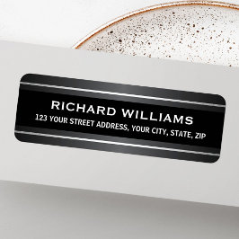 Dunkelgraue Satin- und Silbergrenzen - Rücksendead