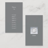Dunkelgraue schlichte Vertikale - Geschäft Visitenkarte (Vorne/Hinten)