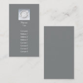 Dunkelgraue Schlichte Vertikale - Geschäft Visitenkarte (Vorne/Hinten)