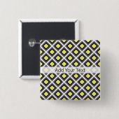 Dunkelgraue, schwarze, gelbe Diamanten von STaylor Button (Vorne & Hinten)