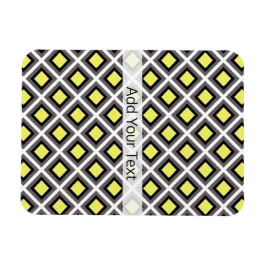 Dunkelgraue, schwarze, gelbe Diamanten von STaylor Magnet (Horizontal)