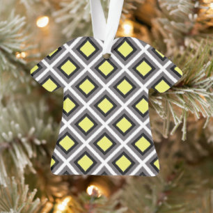 Dunkelgraue, schwarze, gelbe Diamanten von STaylor Ornament