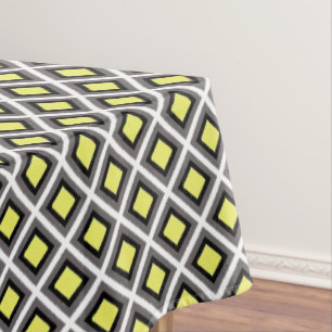 Dunkelgraue, schwarze, gelbe Diamanten von STaylor Tischdecke