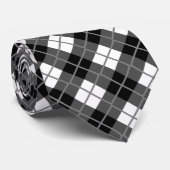 Dunkelgraue, schwarze, weiße u. graue krawatte (Gerollt)