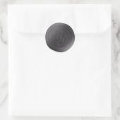 Dunkelgraue Script-Doppelmonogram-Wachs-Siegel-Sti Runder Aufkleber (Tasche)