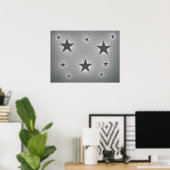 Dunkelgraue Sterne im Night Sky Poster (Heimbüro)