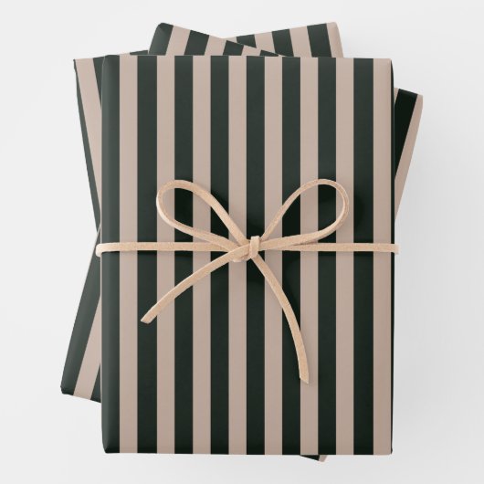 Dunkelgraue Streifen Geburtstag Geschenkpapier Set (Beispiel)