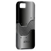 Dunkelgraue Tones Shiny Metallic Look Case-Mate iPhone Hülle (Rückseite/rechts)