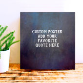 dunkelgraue und blau bedrückte Textur fügen ein Zi Poster