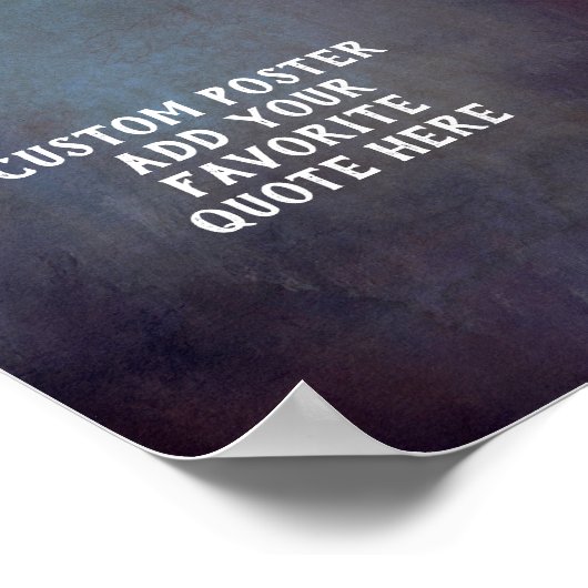 dunkelgraue und blau bedrückte Textur fügen ein Zi Poster (Ecke)