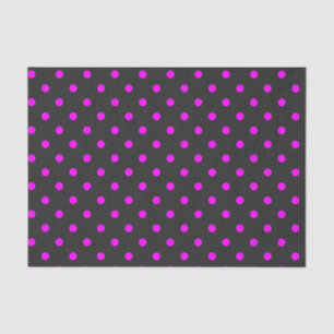 Dunkelgraue und rosa Polka-Punkte Seidenpapier