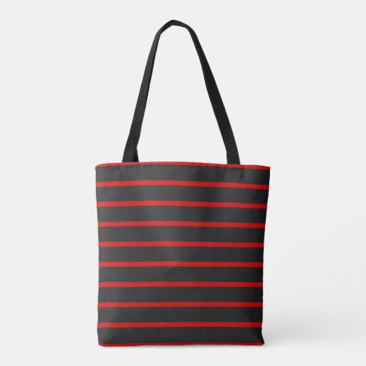 Dunkelgraue und rote Streifen Tasche (Rückseite)