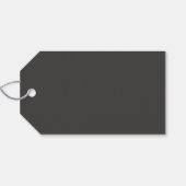 Dunkelgraue und weiße Niedliche Halloween-Geschenk Geschenkanhänger (Rückseite Horizontal)