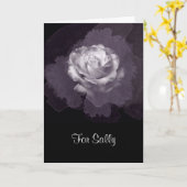 Dunkelgraue Valentinkarte der Rose Karte (Gelbe Blume)